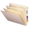 Smead® End-Tab Classification Folders With Dividers, Letter Size, Manila, Box Of 10