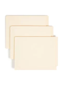 Smead® End-Tab Fastener Folders With Dividers, Letter Size, Manila, Box Of 50 (34220)