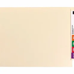 Smead® End-Tab Fastener Folders With Dividers, Letter Size, Manila, Box Of 50 (34220)