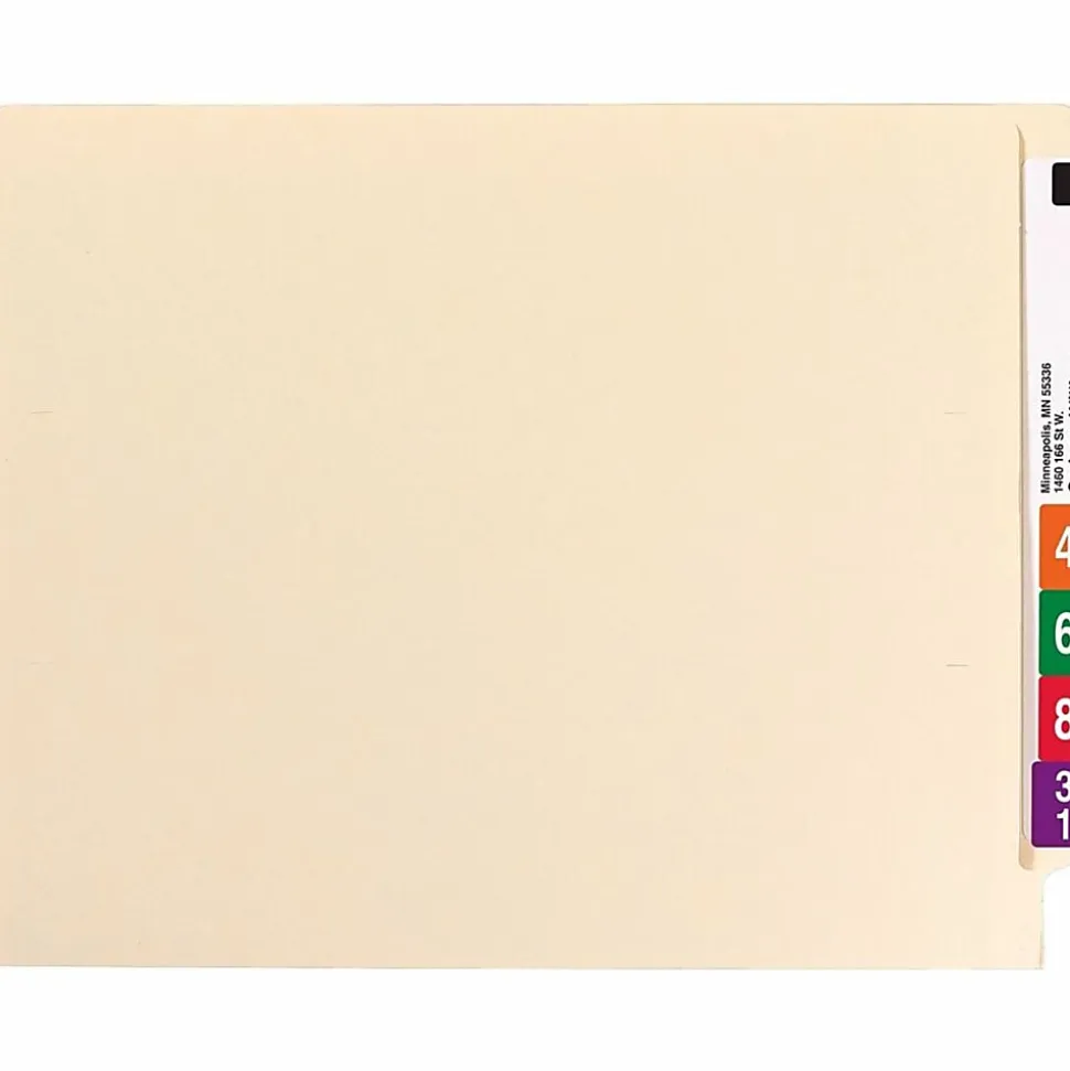 Smead® End-Tab Fastener Folders With Dividers, Letter Size, Manila, Box Of 50 (34220)