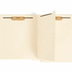 Smead® End-Tab Fastener Folders With Dividers, Letter Size, Manila, Box Of 50 (34220)