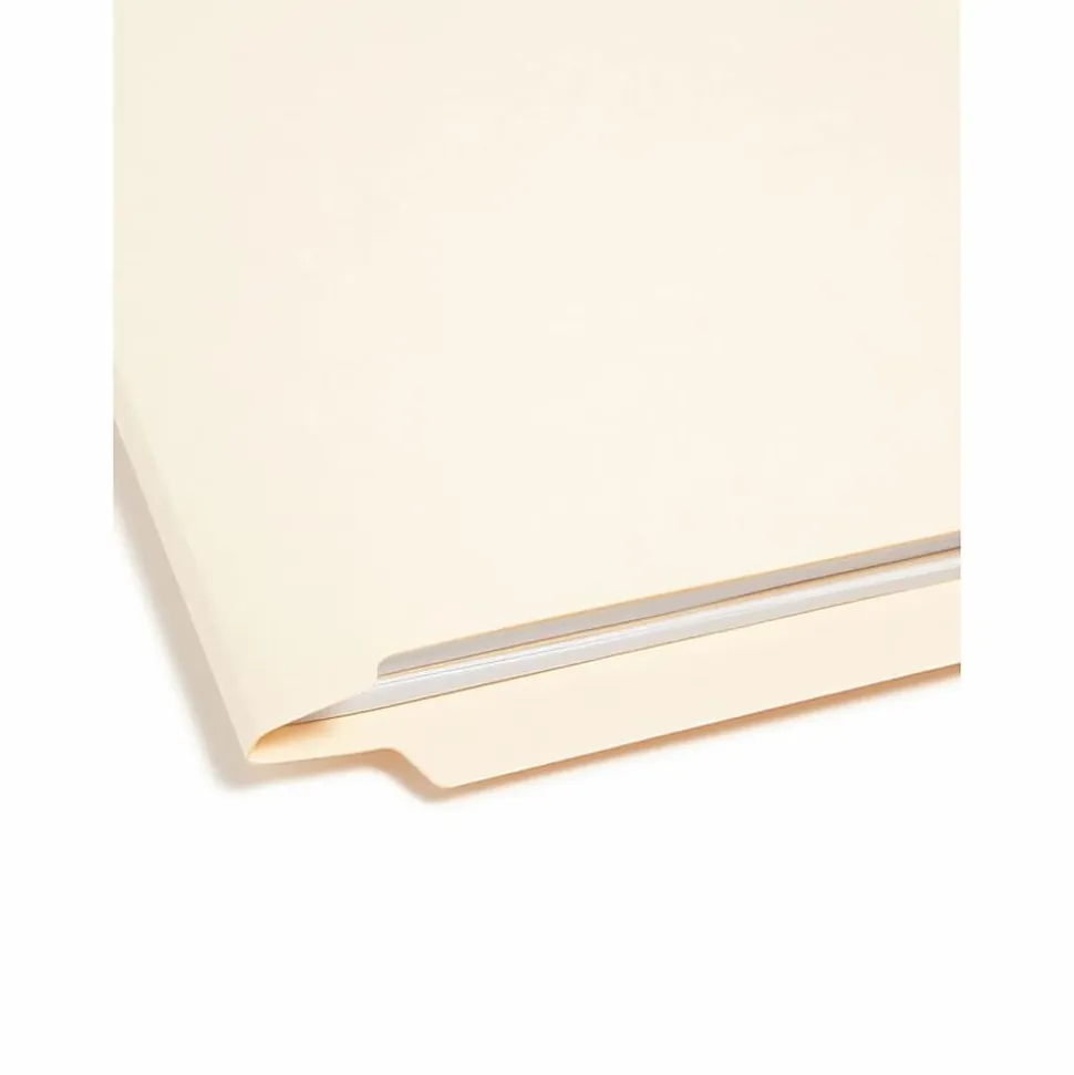 Smead® End-Tab Fastener Folders With Dividers, Letter Size, Manila, Box Of 50 (34220)