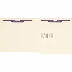 Smead® End-Tab Fastener Folders With SafeSHIELD® Coated Fasteners, 11 Pt., Letter Size, Box Of 50