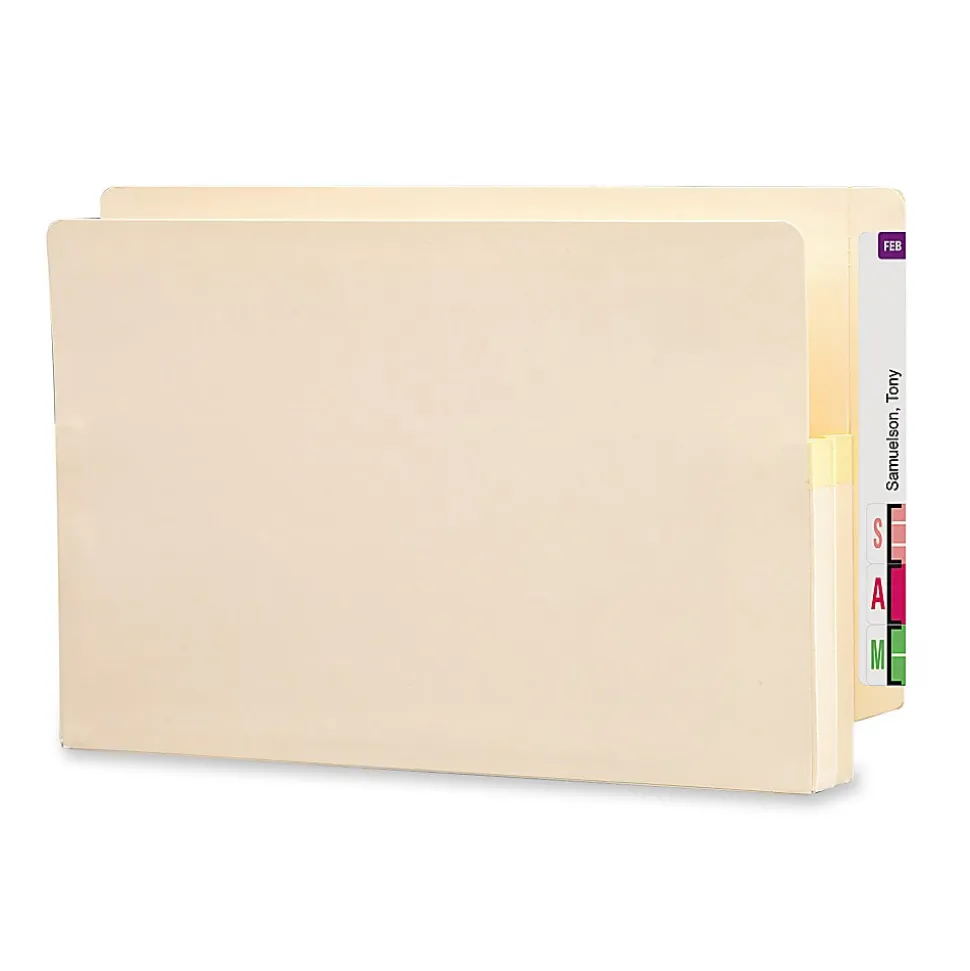 Smead® End-Tab File Pockets , Legal Size (8 1/2" x 14"), 1 3/4" Expansion, Manila, Box Of 25