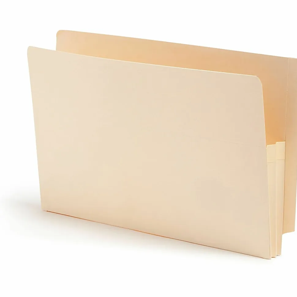 Smead® End-Tab File Pockets , Legal Size (8 1/2" x 14"), 1 3/4" Expansion, Manila, Box Of 25