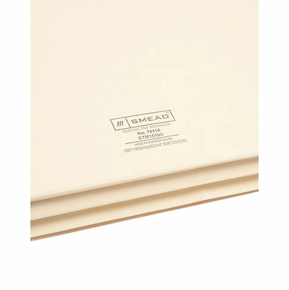 Smead® End-Tab File Pockets , Legal Size (8 1/2" x 14"), 1 3/4" Expansion, Manila, Box Of 25