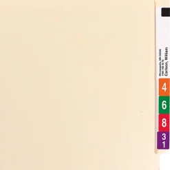 Smead® End-Tab Folders With 2 Fasteners, Straight Cut, Letter Size, Manila, Box Of 50