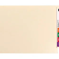 Smead® End-Tab Folders With 2 Fasteners, Straight Cut, Letter Size, Manila, Box Of 50