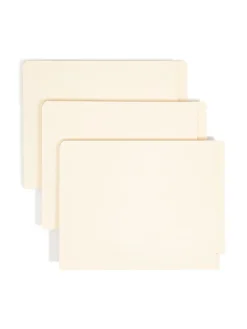 Smead® End-Tab Folders With Fastener, 8 1/2
