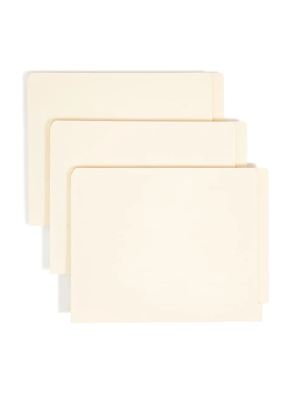 Smead® End-Tab Folders With Fastener, 8 1/2" x 11", Letter, Manila, Box of 50 (34115)