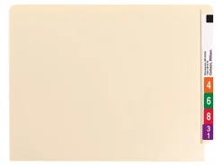 Smead® End-Tab Folders With Fastener, 8 1/2