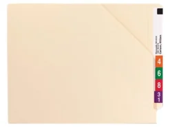 SmeadĀ® End-Tab Jackets, 1 1/2" Capacity, 9 1/2" x 12 1/4", Manila, Pack Of 50