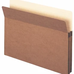 Smead® Expanding File Pockets, 1 3/4" Expansion, 9 1/2" x 11 3/4", 30% Recycled, Redrope