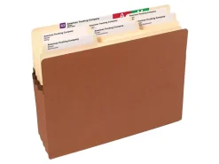 Smead® Expanding File Pockets, 3 1/2" Expansion, Letter Size, 100% Recycled, Redrope, Box Of 25