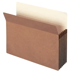 Smead® Expanding File Pockets, 5 1/4" Expansion, 9 1/2" x 11 3/4", 30% Recycled, Redrope