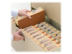 Smead® Expanding File Pockets, 5 1/4" Expansion, Letter Size, 100% Recycled, Redrope, Box Of 10