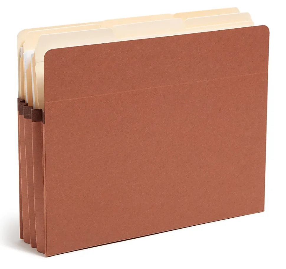 Smead® Expanding File Pockets, 3 1/2" Expansion, 9 1/2" x 11 3/4", 30% Recycled, Redrope, Pack Of 25