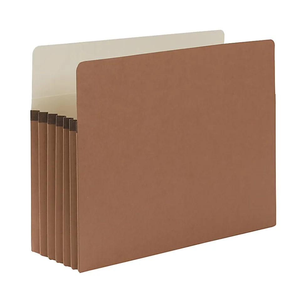 Smead® Expanding File Pockets, 5 1/4" Expansion, 9 1/2" x 11 3/4", 30% Recycled, Redrope, Pack Of 10