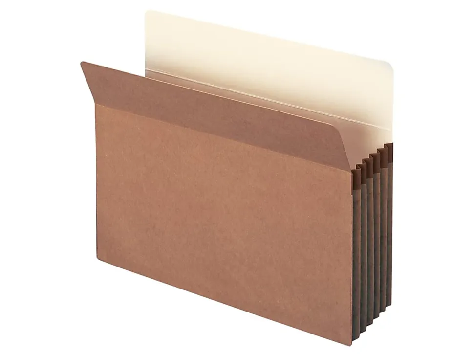 Smead® Expanding File Pockets, 5 1/4" Expansion, 9 1/2" x 11 3/4", 30% Recycled, Redrope, Pack Of 10