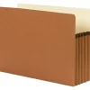Smead® Expanding File Pocket With Tear Resistant Gusset, Legal Size, 5 1/4" Expansion, 100% Recycled, Redrope, Box Of 10