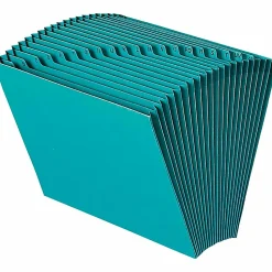 Smead® Expanding File With 21 Pockets, 7/8" Expansion, Letter Size, Teal