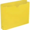 Smead® Expanding Reinforced Top-Tab File Jackets, 2" Expansion, Letter Size, Yellow, Box Of 50