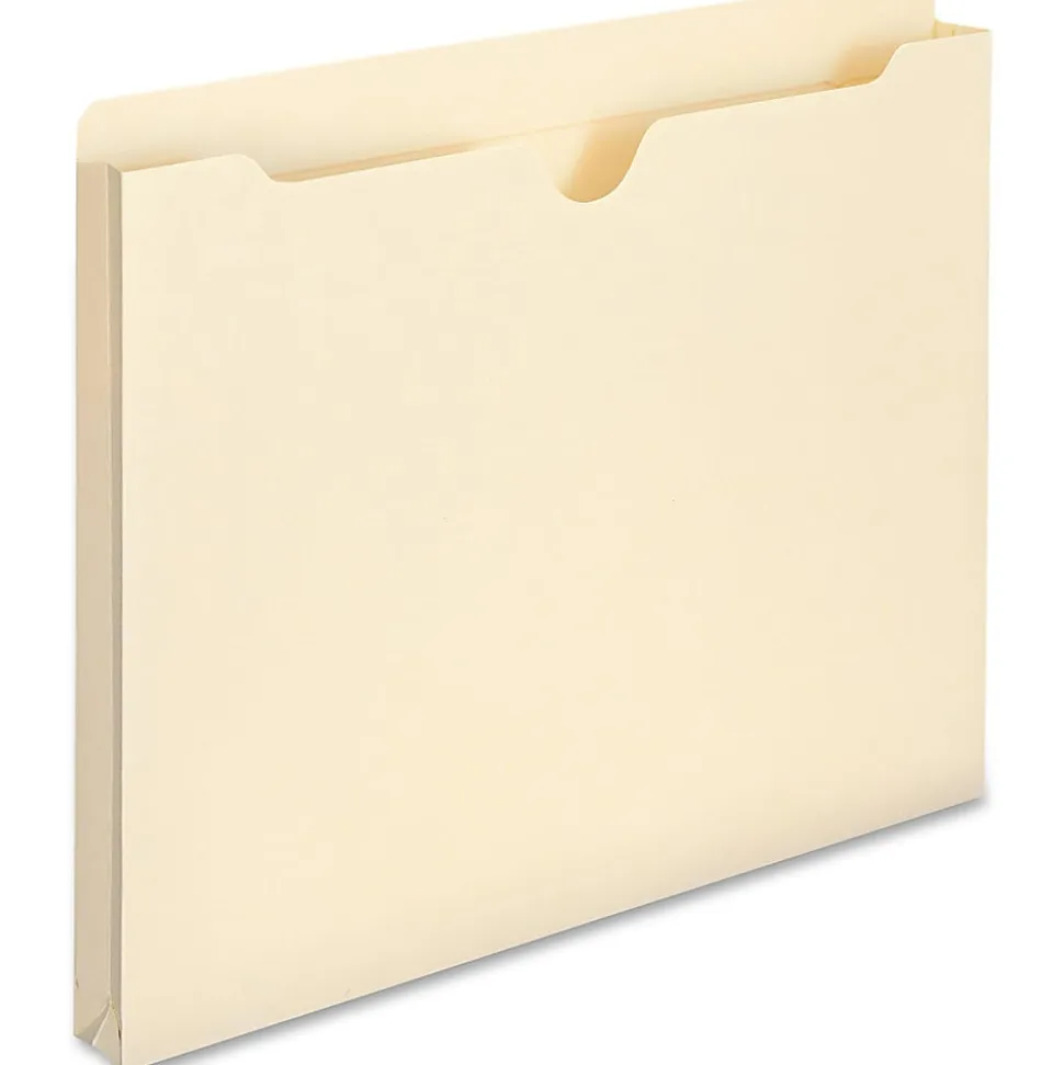 Smead® Expanding Reinforced Top-Tab File Jackets, 1" Expansion, Letter Size, Manila, Box Of 50