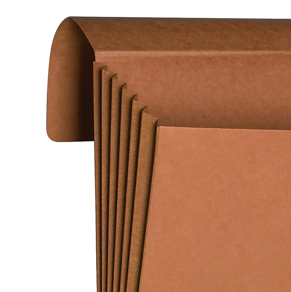 Smead® Expanding Wallet, 5 1/4" Expansion, Extra-Wide Legal Size, 30% Recycled, Redrope