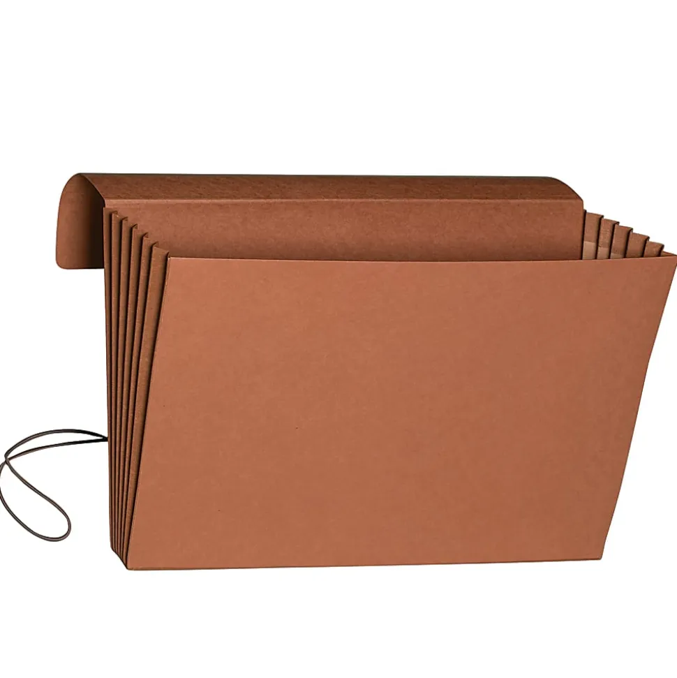 Smead® Expanding Wallet, 5 1/4" Expansion, Extra-Wide Legal Size, 30% Recycled, Redrope