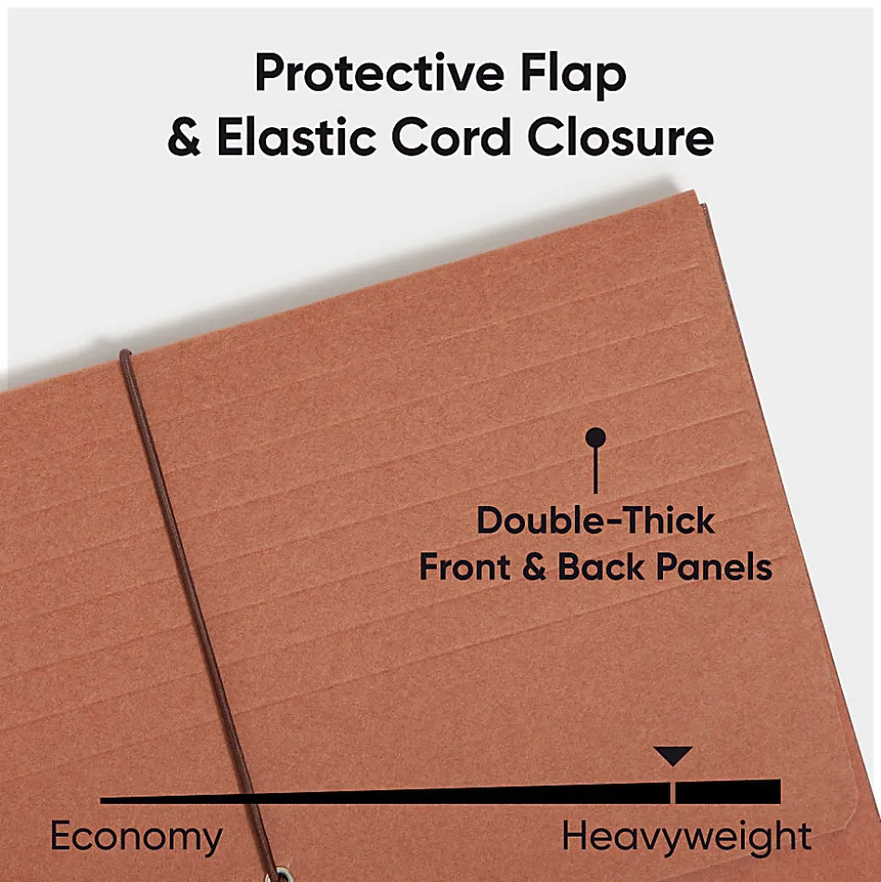 Smead® Expanding Wallet, 5 1/4" Expansion, Letter Size, 9 1/2" x 11 3/4", 30% Recycled, Redrope