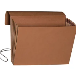 Smead® Expanding Wallet, 5 1/4" Expansion, 10" x 15", 30% Recycled, Redrope