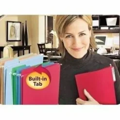 SmeadĀ® FasTabĀ® Hanging File Folder, Letter Size, Green, Box Of 20