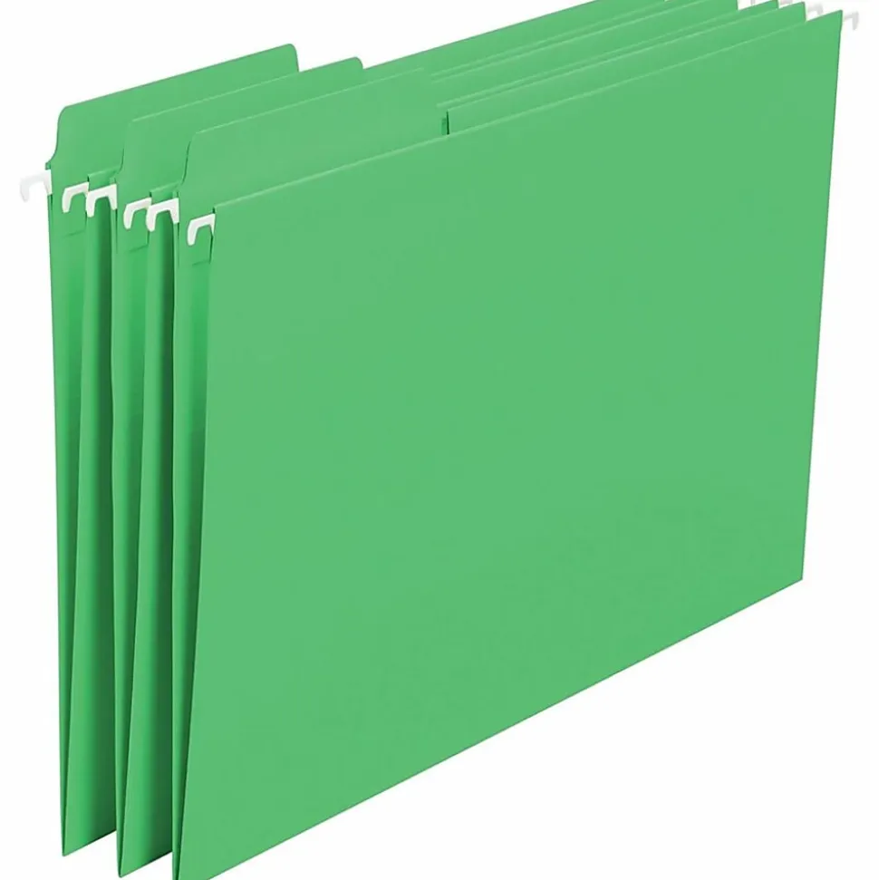 Smead® FasTab® Hanging File Folder, Letter Size, Green, Box Of 20