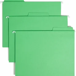 Smead® FasTab® Hanging File Folder, Letter Size, Green, Box Of 20