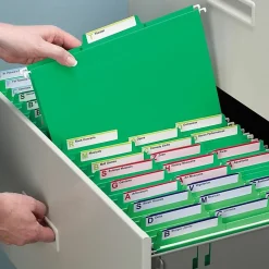 Smead® FasTab® Hanging File Folder, Letter Size, Green, Box Of 20