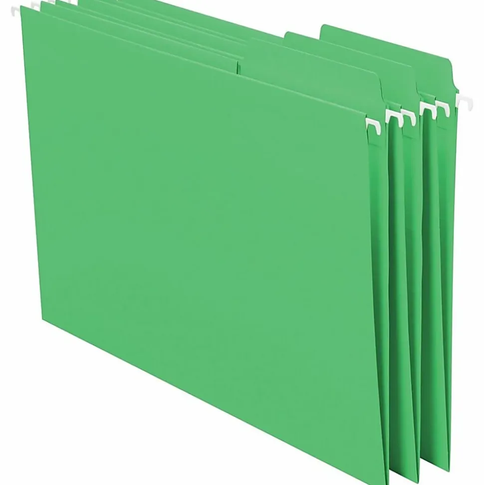 Smead® FasTab® Hanging File Folder, Letter Size, Green, Box Of 20