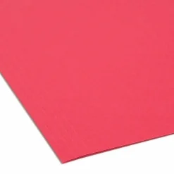 SmeadĀ® FasTabĀ® Hanging File Folders, Letter Size, Red, Box Of 20
