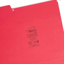 Smead® FasTab® Hanging File Folders, Letter Size, Red, Box Of 20