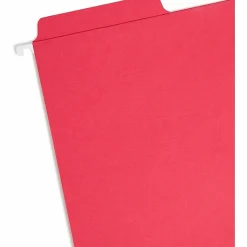 Smead® FasTab® Hanging File Folders, Letter Size, Red, Box Of 20