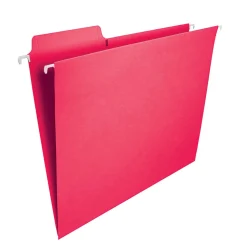 Smead® FasTab® Hanging File Folders, Letter Size, Red, Box Of 20