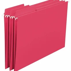 Smead® FasTab® Hanging File Folders, Letter Size, Red, Box Of 20