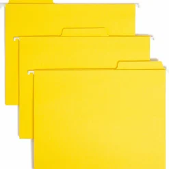 SmeadĀ® FasTabĀ® Hanging File Folders, Letter Size, Yellow, Box Of 20