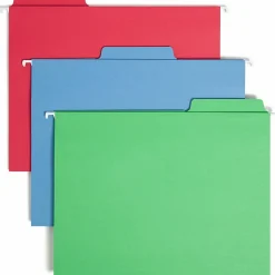 Smead® FasTab® Hanging File Folders, Letter Size, Assorted Colors, Pack Of 18 Folders
