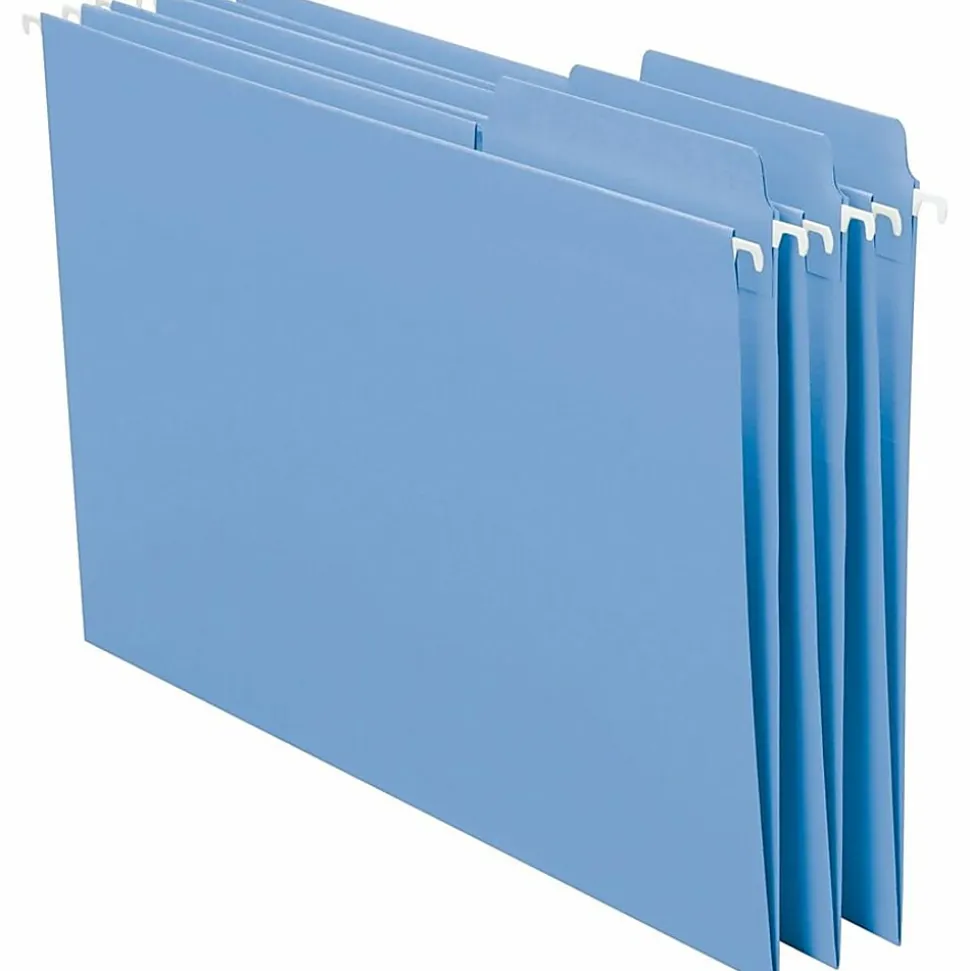 Smead® FasTab® Hanging File Folders, Letter Size, Blue, Box Of 20