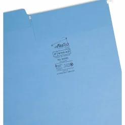 Smead® FasTab® Hanging File Folders, Letter Size, Blue, Box Of 20