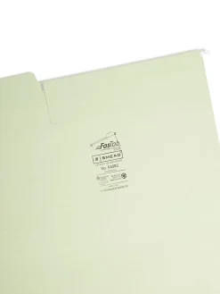 Smead® FasTab® Hanging Folders, 1/3 Cut, Legal Size, Moss, Pack Of 20