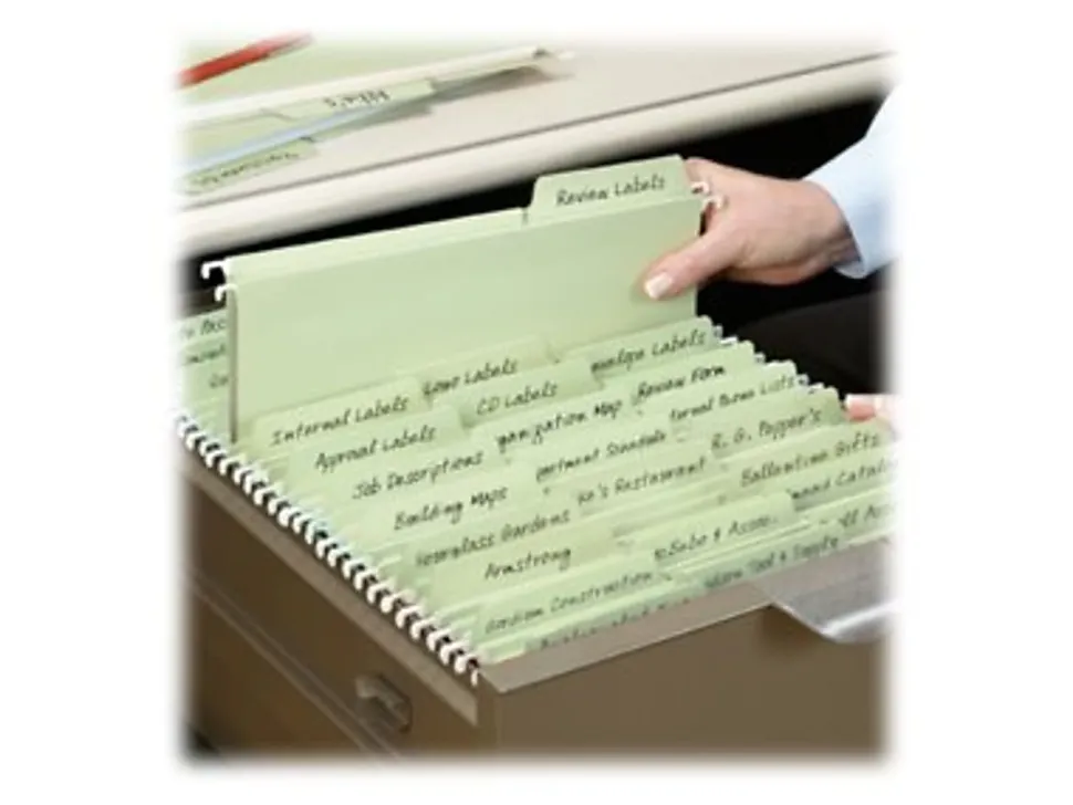 Smead® FasTab® Hanging Folders, 1/3 Cut, Legal Size, Moss, Pack Of 20