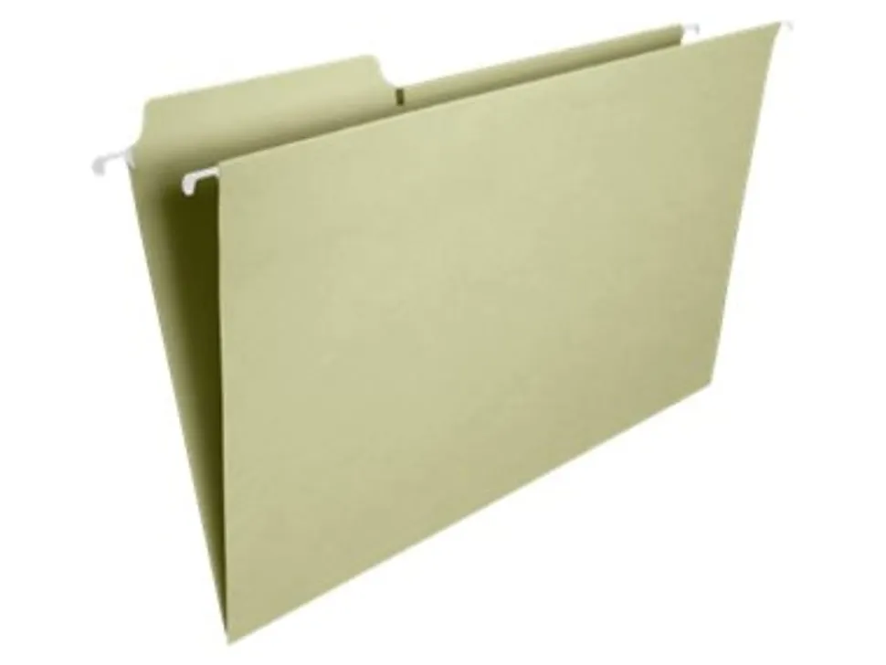Smead® FasTab® Hanging Folders, 1/3 Cut, Legal Size, Moss, Pack Of 20