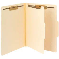 Smead® Fastener Folders With Dividers, Letter Size, Manila, Pack Of 10