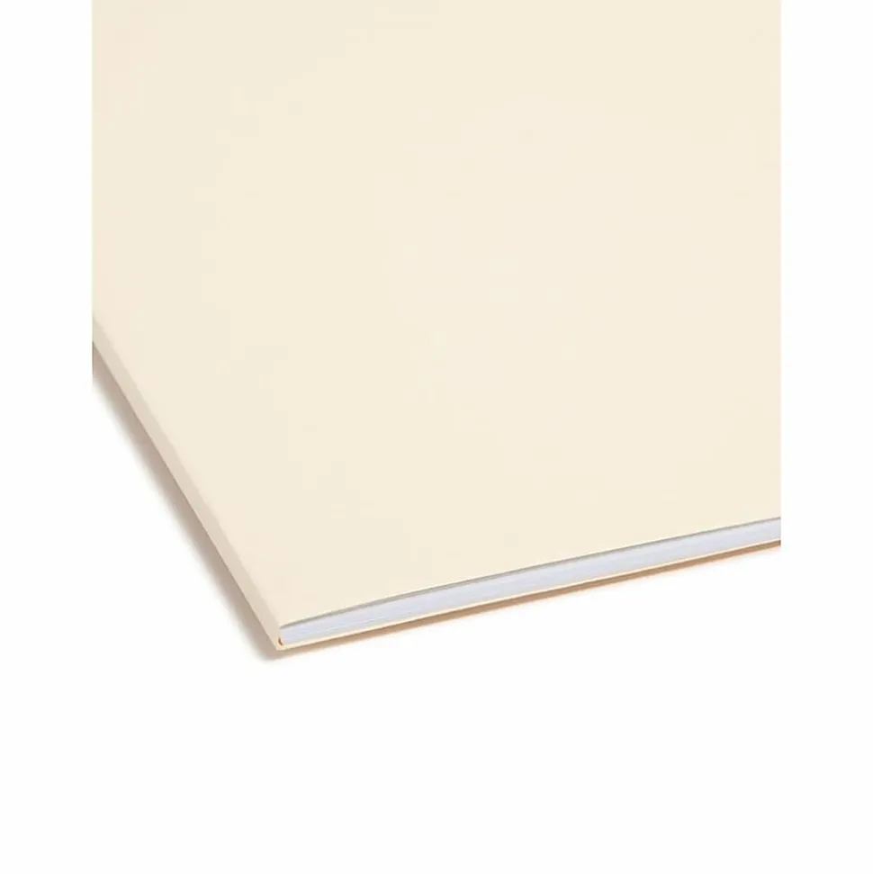 Smead® Fastener Folders With Reinforced Tab, 2" Capacity, 2 Fasteners, Legal Size,1/3-Cut Tab, Manila, Box Of 50